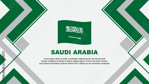 Saudi Arabia Flag Abstract Background Design Template. Saudi Arabia Independence Day Banner Wallpaper Vector Illustration. Saudi Arabia Banner