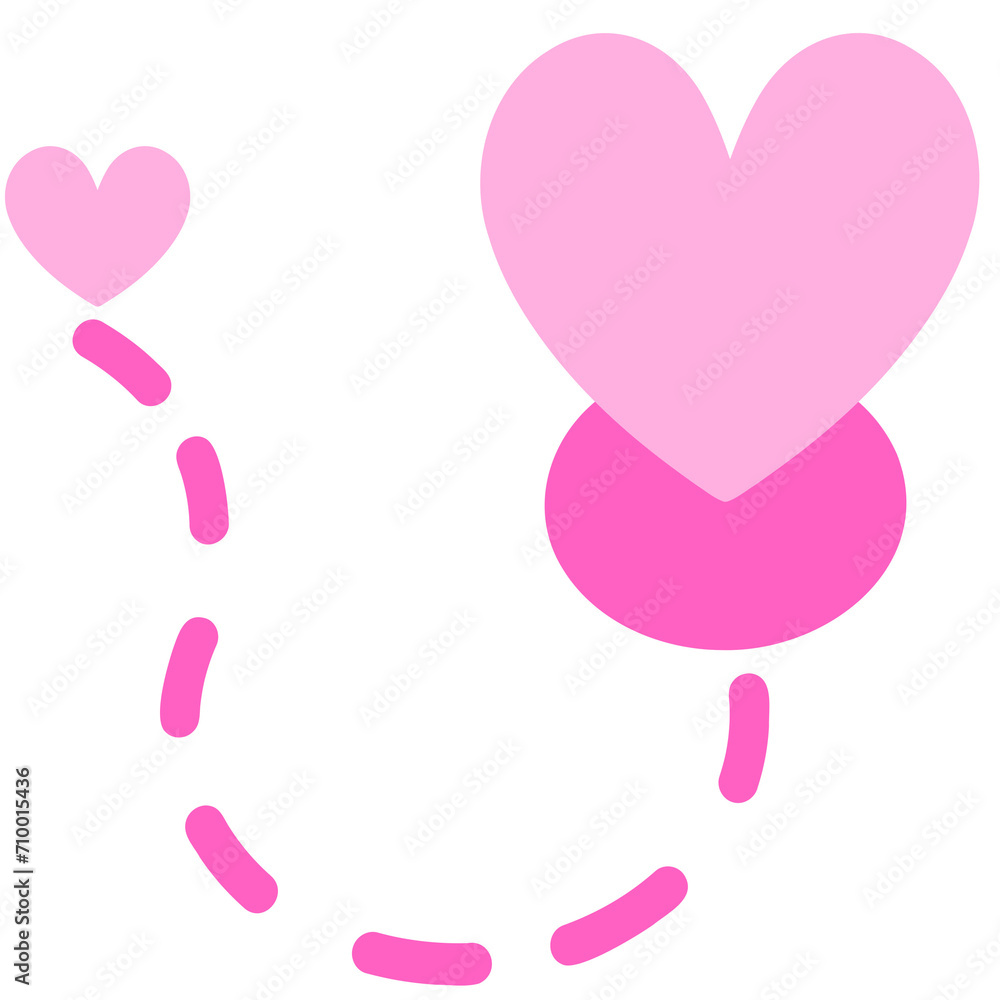 Heart icon.  Health amour clipart sign. Romantic Bliss: Heart-Shaped Balloons and Love Icons for a Valentine's Day Celebration
