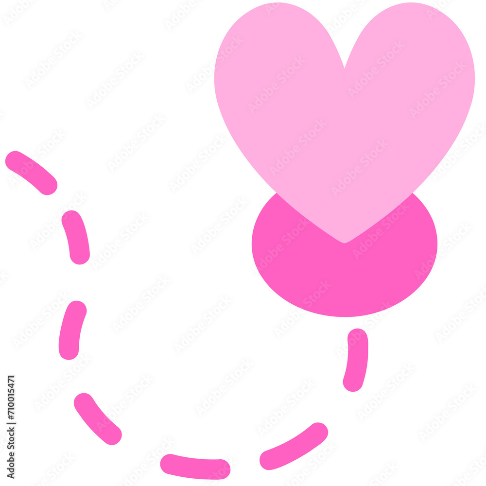 Heart icon.  clipart sign. Romantic Bliss: Heart-Shaped Balloons and Love Icons for a Valentine's Day Celebration