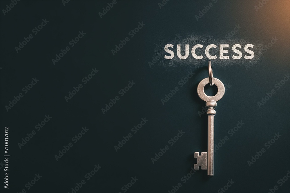 Symbolic Key to Success Concept Symbolic Key to Success Concept