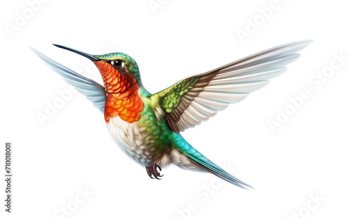 Amazing Hummingbird Isolated on Transparent Background PNG.