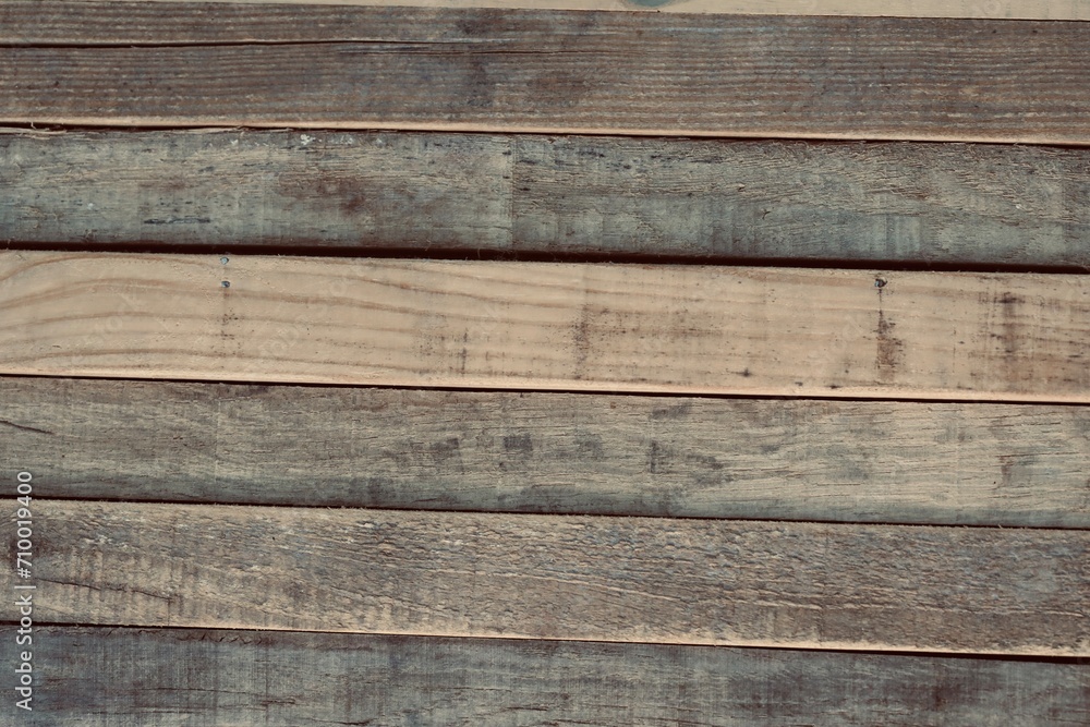 Fototapeta premium Horizontal wood panels, rustic full frame