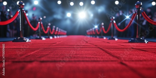 empty red carpet of actors and celebrities Generative AI