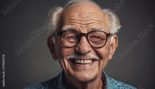 portrait of a senior old man close-up , elderly man, grandpa portrait , looking at camera