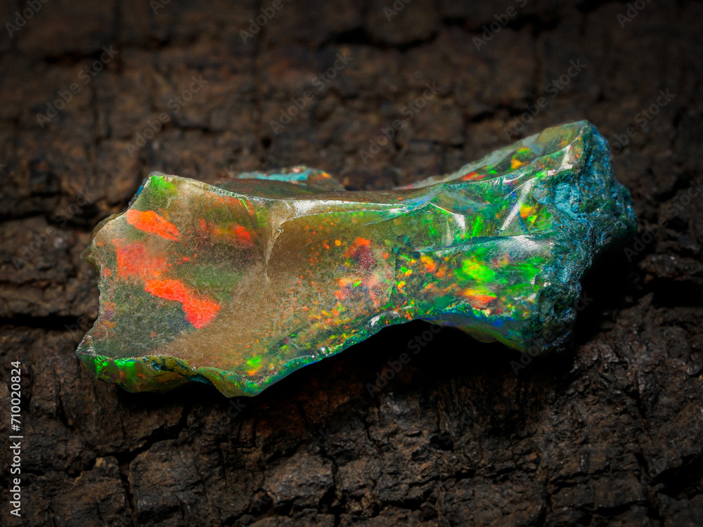 Fototapeta premium Natural Ethiopian Opal Loose Gemstone 