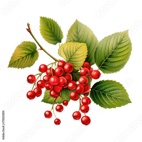  red berry or currant fruits isolated on transparent background 