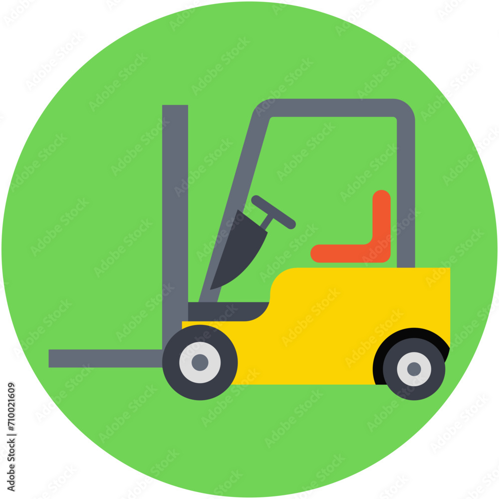 Forklift Truck Vector Icon