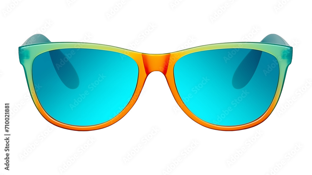 rainbow, turquoise, orange gradient sunglasses, fashion sunglasses with colorful frames isolated on a transparent background, front view, beach day summer fun, men women kids unisex fashion rainbow, turquoise, orange gradient sunglasses, fashion sunglasses with colorful frames isolated on a transparent background, front view, beach day summer fun, men women kids unisex fashion