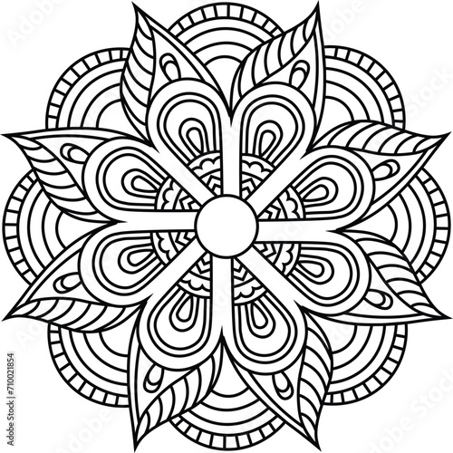 Vector Mandala Coloring Pages & Books