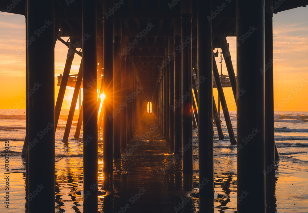 View Under Ocean Pier Sunset