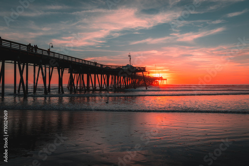 Obraz na płótnie California Pier Sunrise w salonie