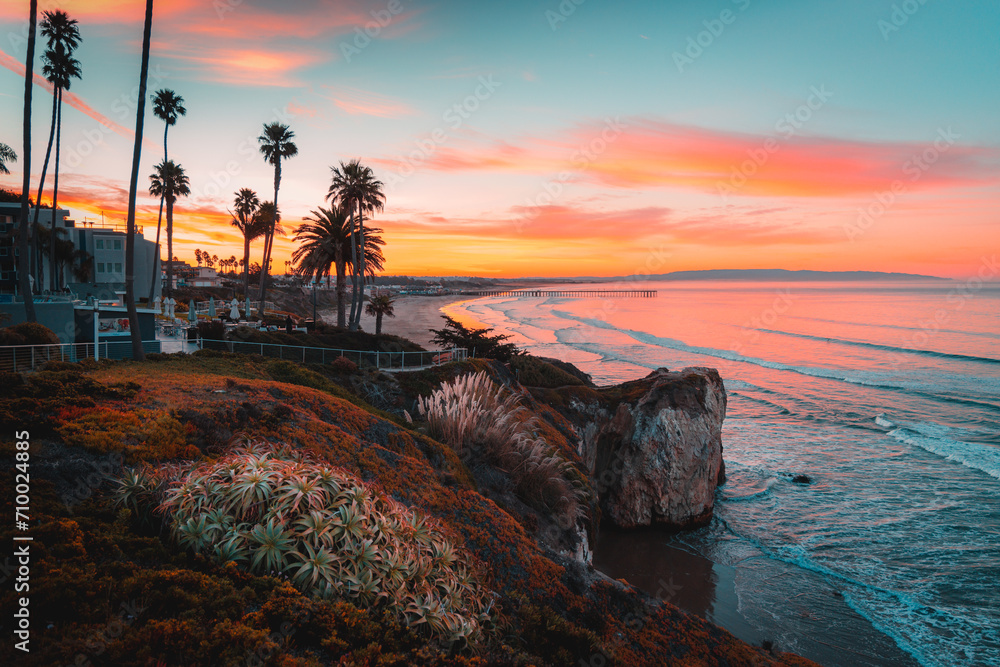 Pismo Beach Coastline Sunset
