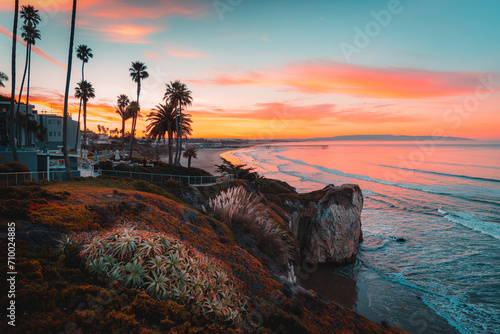 Obraz na płótnie Pismo Beach Coastline Sunset w salonie