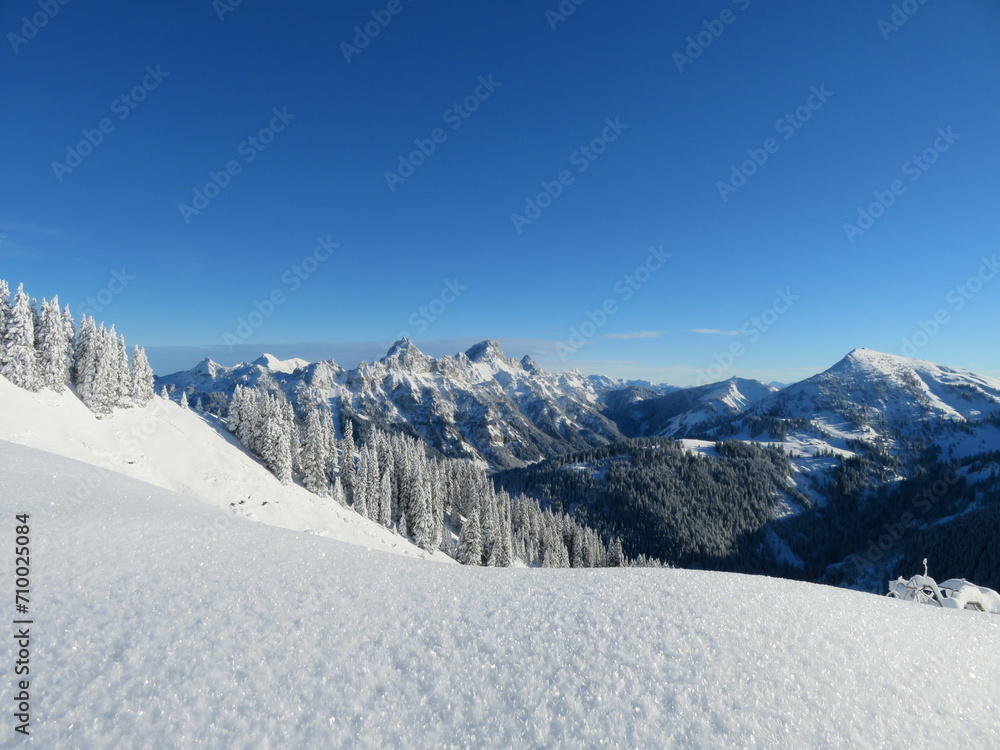 Winterlangschaft in den Bergen