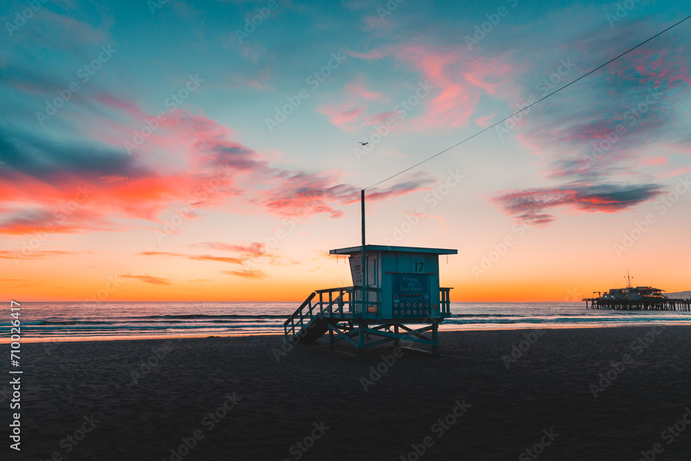 Santa Monica Lifeguard Tower Plane