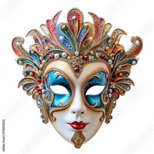 Venetian carnival mask isolated on white © tetxu