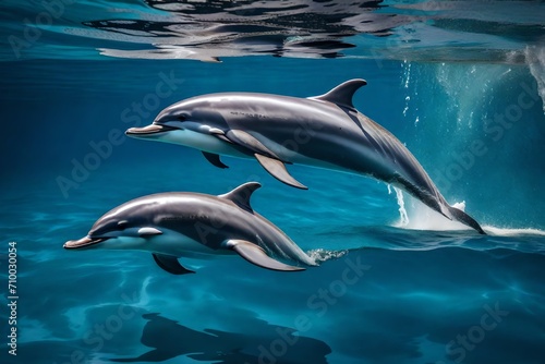 dolphin jumping out of water Generated with AI. © dreak
