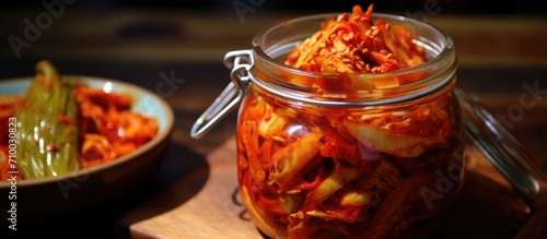 Spicy fermented cabbage from Korea photo