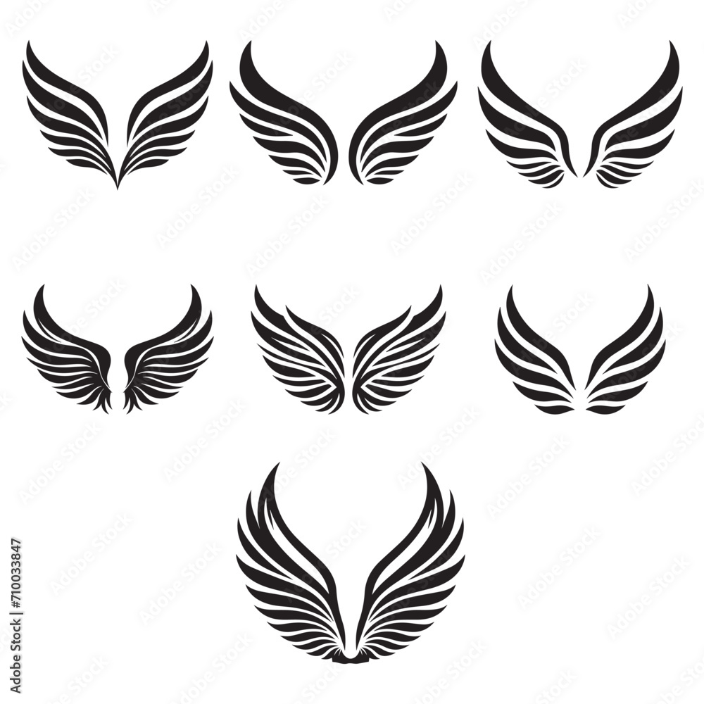 wings vector logo template, wings vector logo element, wings vector illustration wings vector logo template, wings vector logo element, wings vector illustration
