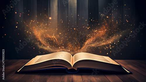 Open holy book bible.