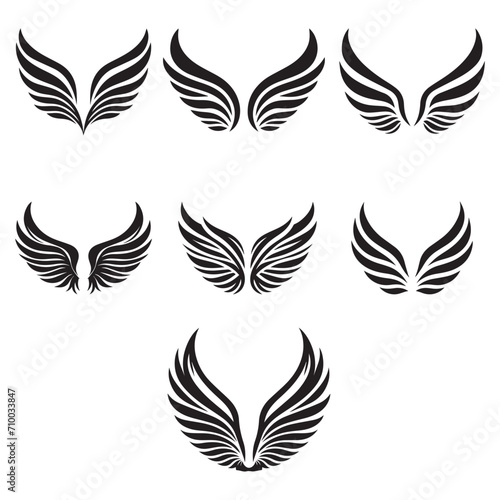 wings vector logo template, wings vector logo element, wings vector illustration
