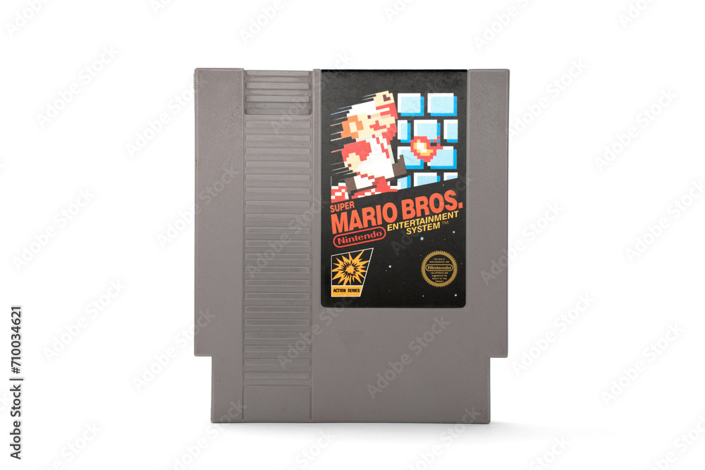 Vintage Super Mario Bros NES Game Cartridge - Iconic Retro Gaming ...