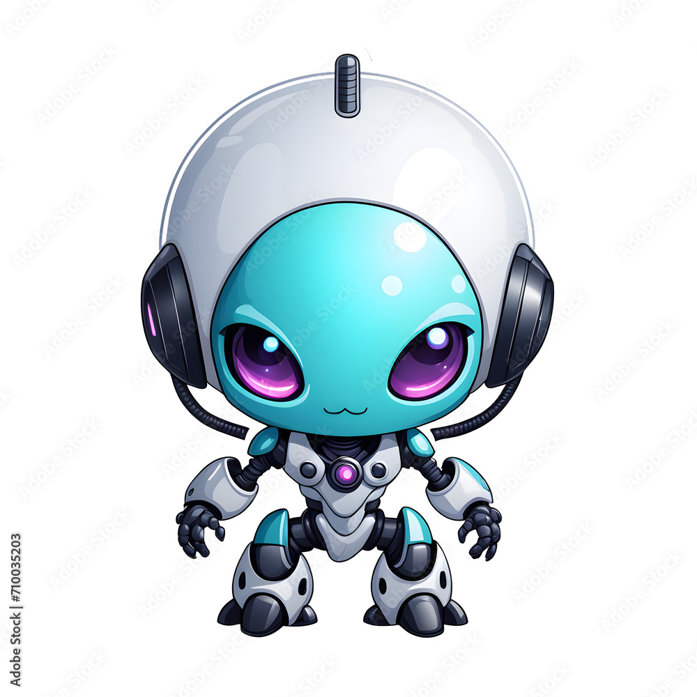 Illustration of A Cute Robot with Transparent Background Illustration of A Cute Robot with Transparent Background