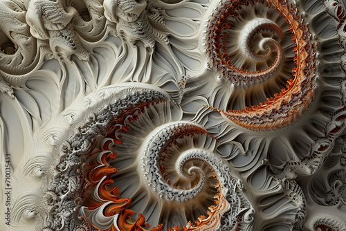 fractal with self-similar shapes and details photo