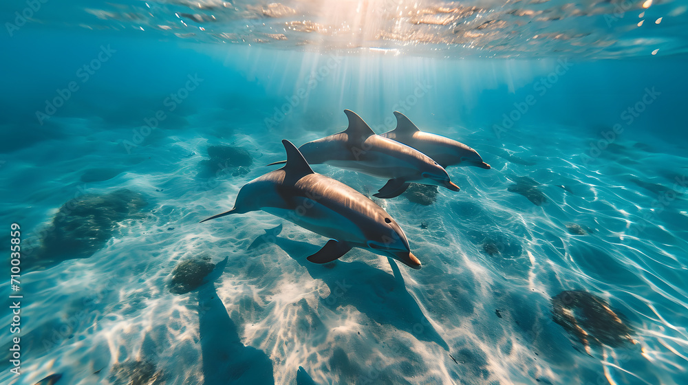 Obraz premium dolphins in the ocean
