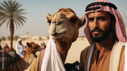 Arabian Man with Camel