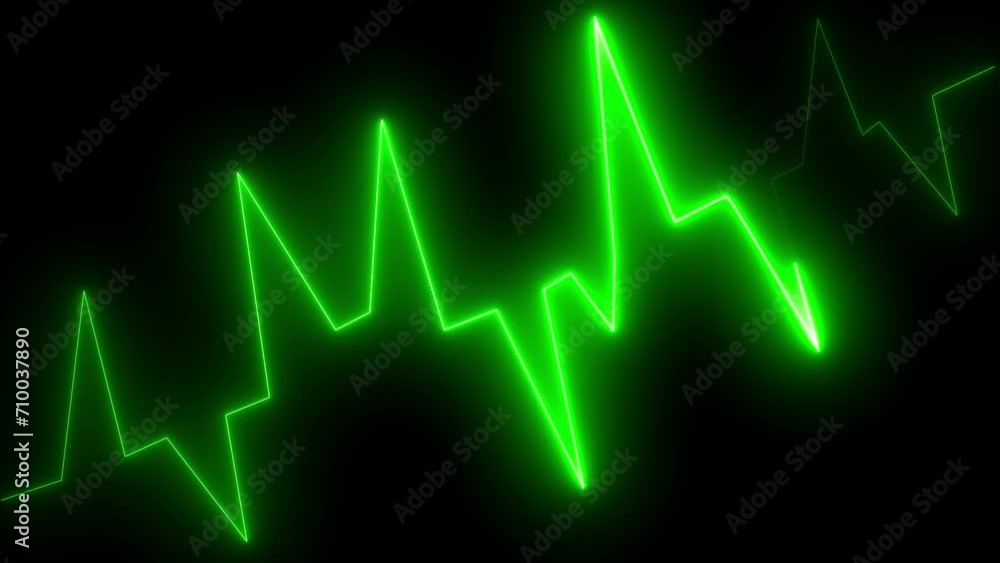 ECG health medical monitor. Seamless loop ECG health medical monitor. Seamless loop