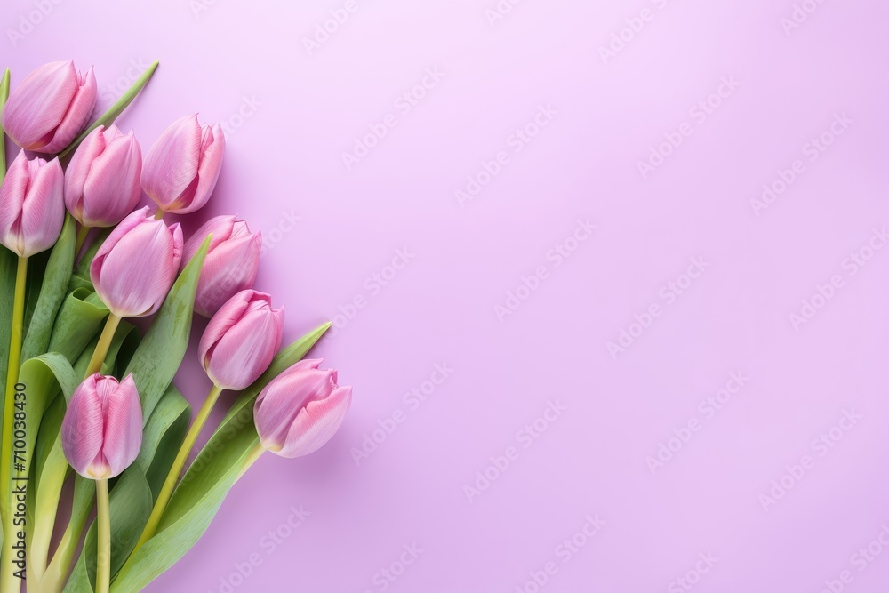 banner with spring flowers, spring concept international Women's Day
