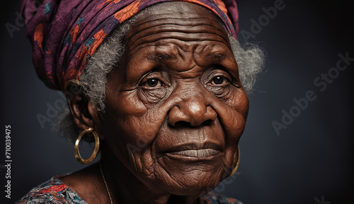 Portrait of sad very old woman , close-up senior woman , portrait of sad senior woman , wrinkles on the face © P.W-PHOTO-FILMS