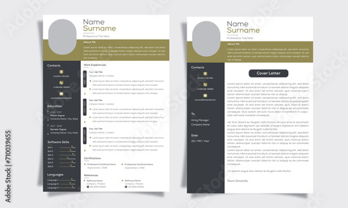Professional Resume CV and Cover Letter Set