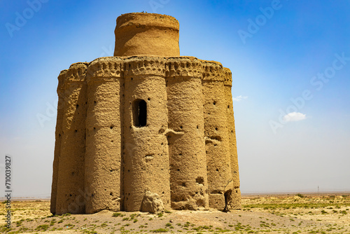 Iran. Old dovecote (pigeon tower) in Ghurtan, near Varzaneh town (Isfahan province) photo