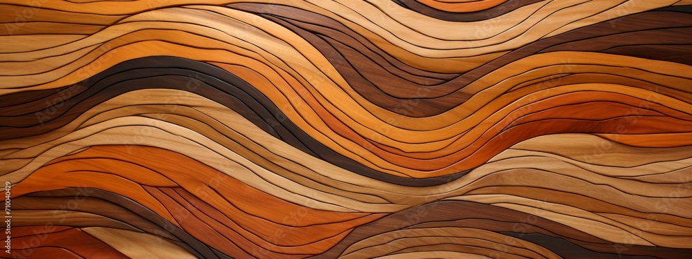 Φωτογραφία Wood art background - Abstract closeup of detailed organic brown wooden waving w