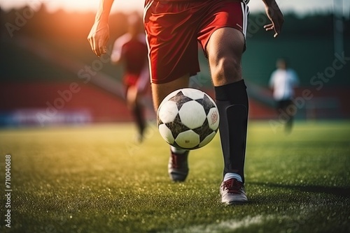 football player kicking ball © KirKam