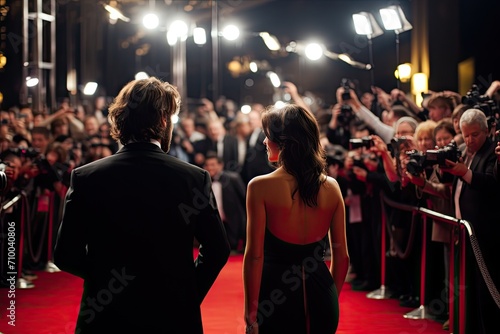 Celebrity Couple on Red Carpet at Star-Studded Premiere Event photo