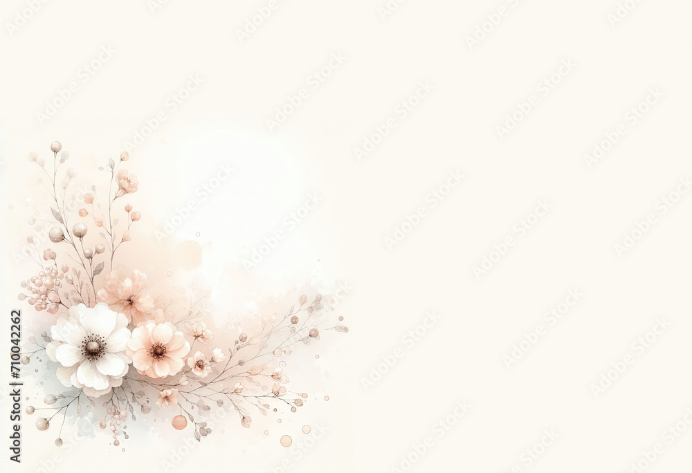 Beautiful nature design of watercolor bouquet Beautiful nature design of watercolor bouquet