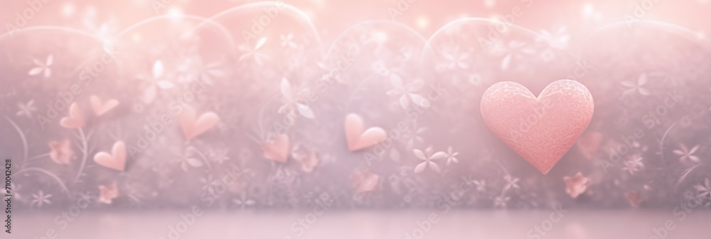 prompt romantic background for valentines day cards with elements hearts,roses,soft pastel color