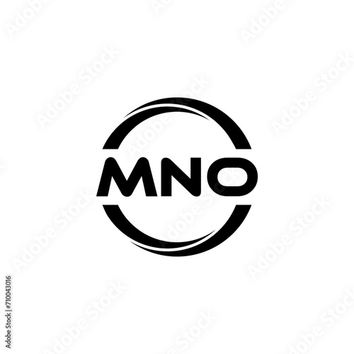 MNO letter logo design with white background in illustrator  cube logo  vector logo  modern alphabet font overlap style. calligraphy designs for logo  Poster  Invitation  etc.