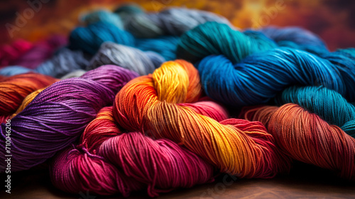 multi-color silk threads created with Generative Ai