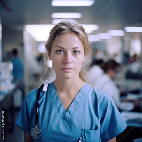 Portrait of a hardworking nurse. Natural Beauty.