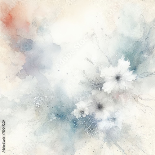 Abstract pastel watercolor background with gradient color splashes © Ksu