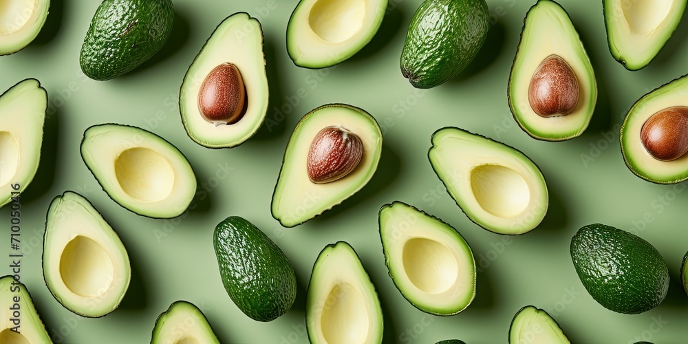 Fresh avocado as a background, healthy food, healthy lifestyle - obrazy, fototapety, plakaty 