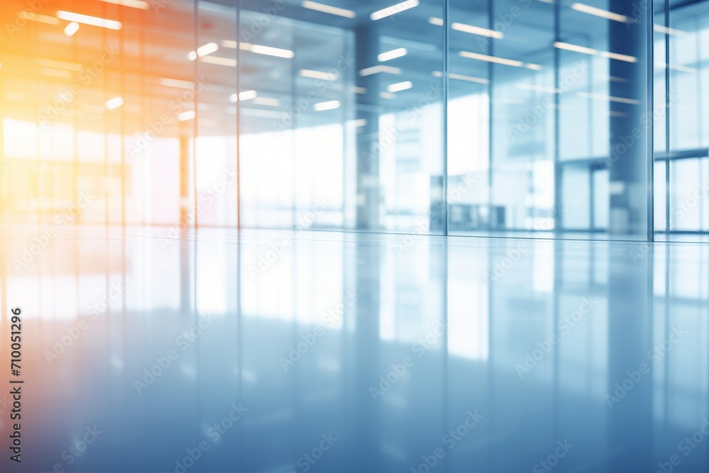 An open-space office with abstract light bokeh within its blurred confines—an inviting background for your design projects. Created with generative AI tools An open-space office with abstract light bokeh within its blurred confines—an inviting background for your design projects. Created with generative AI tools