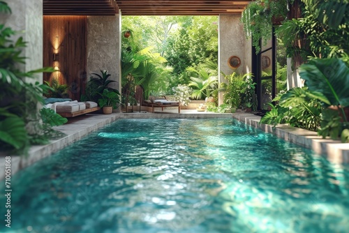 A luxury tropical house with pool 