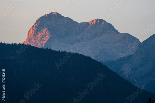 julian alps from Bohinj lake, . Slovenia, Central Europe,