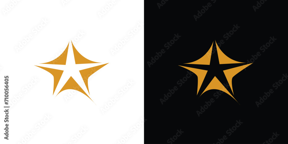 Luxury and unique star abstract logo design 2 - obrazy, fototapety, plakaty 