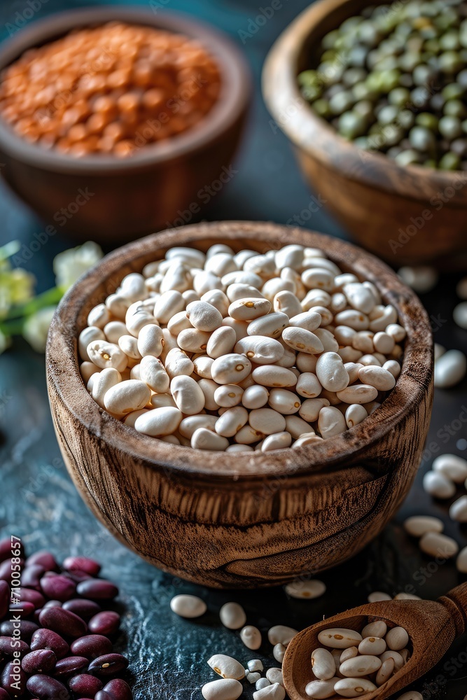 Fototapeta premium Beans and the keto diet a closer look at their compatibility. Generative AI.